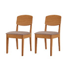 Conjunto Com 2 Cadeiras Mdf Copper Para Sala De Jantar Modern