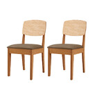 Conjunto Com 2 Cadeiras Mdf Copper Premium Para Sala De Janta