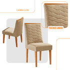 Conjunto Com 2 Cadeiras Mdf Eloise Para Sala De Jantar Modern