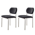 Conjunto Com 2 Cadeiras Metal Marchezine Moderna Mobilia