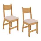 Conjunto Com 2 Cadeiras Milano Freijó E Savana