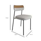 Conjunto Com 2 Cadeiras Mona Linho Cinza E Caramelo