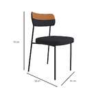 Conjunto Com 2 Cadeiras Mona Linho Grafite E Preto