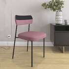 Conjunto Com 2 Cadeiras Mona Linho Rosa E Preto