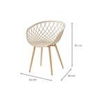 Conjunto Com 2 Cadeiras New Sidera Bege