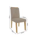 Conjunto Com 2 Cadeiras Nicole Linho Bege E Nature