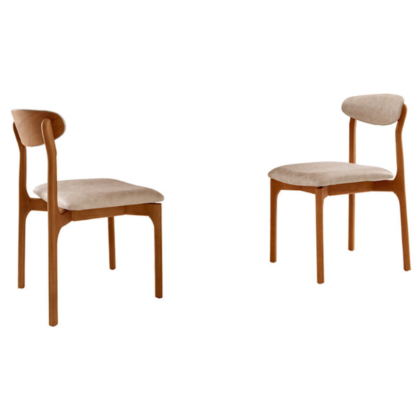 Conjunto Com 2 Cadeiras Noronha Em Madeira Maciça Para Sala D