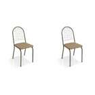 Conjunto Com 2 Cadeiras Noruega Nickel E Capuccino