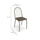 Conjunto Com 2 Cadeiras Noruega Nickel E Marrom