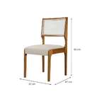 Conjunto Com 2 Cadeiras Pádua Linho Off White E Imbuia Natural