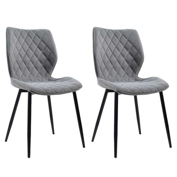 Conjunto Com 2 Cadeiras Palmer Cinza