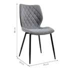 Conjunto Com 2 Cadeiras Palmer Cinza