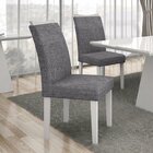 Conjunto Com 2 Cadeiras Pampulha Linho Branco E Cinza