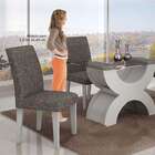 Conjunto Com 2 Cadeiras Pampulha Linho Branco E Cinza