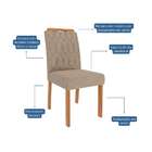 Conjunto Com 2 Cadeiras Paola Wood Linho Bege E Madeira