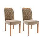 Conjunto Com 2 Cadeiras Paola Wood Suede Joli E Madeira
