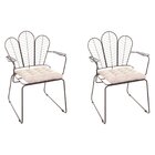 Conjunto Com 2 Cadeiras Para Sala De Estar Vegas Aço Corten/b