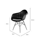 Conjunto Com 2 Cadeiras Para Sala De Jantar Arm Dsw  Amarelo