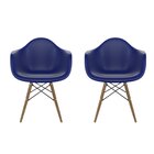 Conjunto Com 2 Cadeiras Para Sala De Jantar Arm Dsw Azul Bic