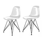 Conjunto Com 2 Cadeiras Para Sala De Jantar Eames Pc Eiffel