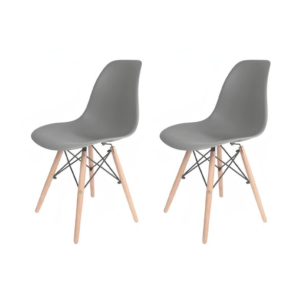 Conjunto Com 2 Cadeiras Para Sala De Jantar Eames Pp Dsw  Cin