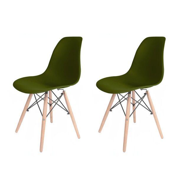 Conjunto Com 2 Cadeiras Para Sala De Jantar Eames Pp Dsw  Ver
