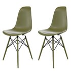 Conjunto Com 2 Cadeiras Para Sala De Jantar Eames Pp Dsw Inj