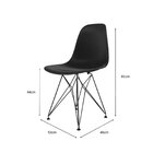 Conjunto Com 2 Cadeiras Para Sala De Jantar Eames Pp Eiffel