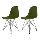 Conjunto Com 2 Cadeiras Para Sala De Jantar Eames Pp Eiffel