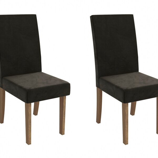 Conjunto Com 2 Cadeiras Para Sala De Jantar Freijo/off White/