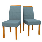 Conjunto Com 2 Cadeiras Para Sala De Jantar Isis Madeira Maci