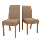 Conjunto Com 2 Cadeiras Para Sala De Jantar Isis Madeira Maci