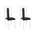 Conjunto Com 2 Cadeiras Para Sala De Jantar Lara Branco/preto