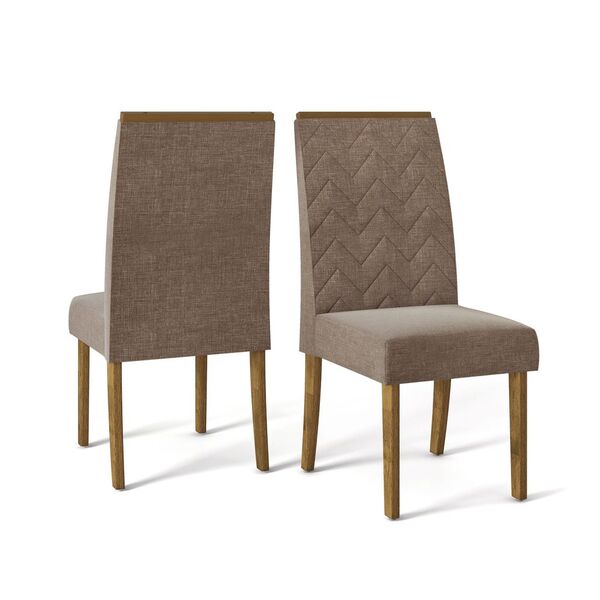 Conjunto Com 2 Cadeiras Para Sala De Jantar Laura Tronco Ripa