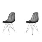 Conjunto Com 2 Cadeiras Para Sala De Jantar Maglia Pp Eiffel