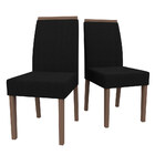 Conjunto Com 2 Cadeiras Para Sala De Jantar Veneza Imbuia Sue