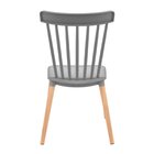 Conjunto Com 2 Cadeiras Para Sala De Jantar Windsor Pp Cinza