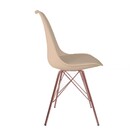 Conjunto Com 2 Cadeiras Saarinen Nude - Base Tower Cobre