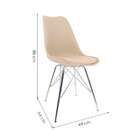 Conjunto Com 2 Cadeiras Saarinen Nude - Base Tower Cromadoâ