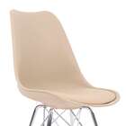 Conjunto Com 2 Cadeiras Saarinen Nude - Base Tower Cromadoâ