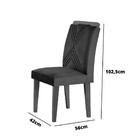 Conjunto Com 2 Cadeiras Sarah Em Mdf Rufato