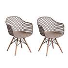 Conjunto Com 2 Cadeiras Siberian Eiffel Bege