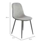 Conjunto Com 2 Cadeiras Sindy Cinza