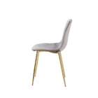 Conjunto Com 2 Cadeiras Sindy Cinza Pernas Cromadas