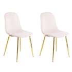 Conjunto Com 2 Cadeiras Sindy Rosa Pernas Cromadas