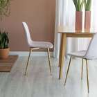 Conjunto Com 2 Cadeiras Sindy Rosa Pernas Cromadas