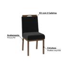 Conjunto Com 2 Cadeiras Sofia Preto E Nogueira
