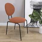 Conjunto Com 2 Cadeiras Sofia Veludo Terracota E Preto