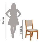 Conjunto Com 2 Cadeiras Sol 0,88m Veludo Mel/bege Viero