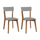 Conjunto Com 2 Cadeiras Tóquio Mel E Cinza